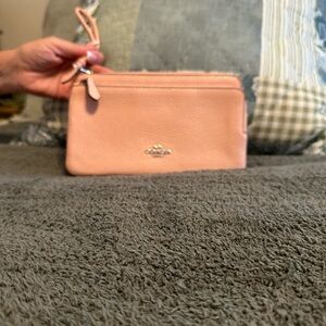 Coach Soft Pink Leather Wristlet